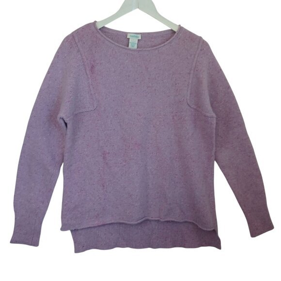 Sundance Sweater Lavender Purple Good Intentions Crewneck Lambswool Blend Size L - Picture 1 of 10